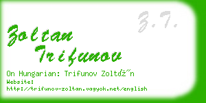 zoltan trifunov business card